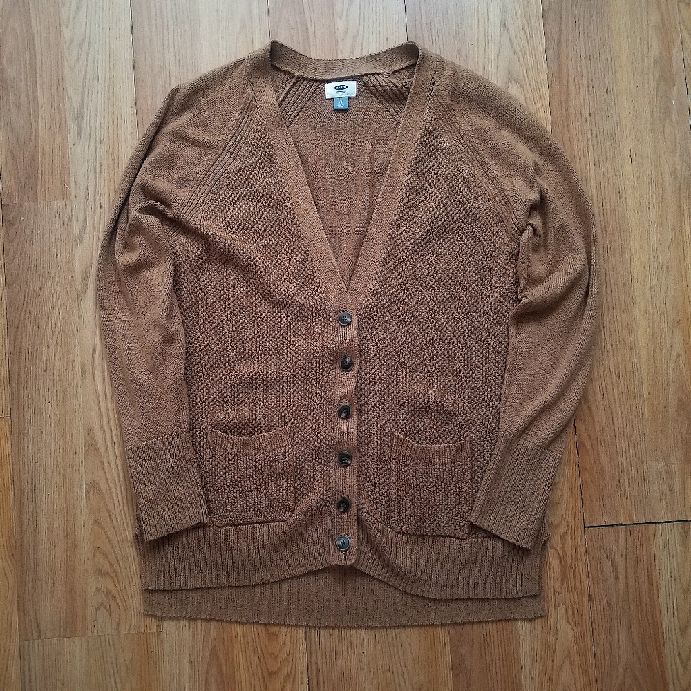 Old Navy Caramel Brown Knit Cardigan Sweater